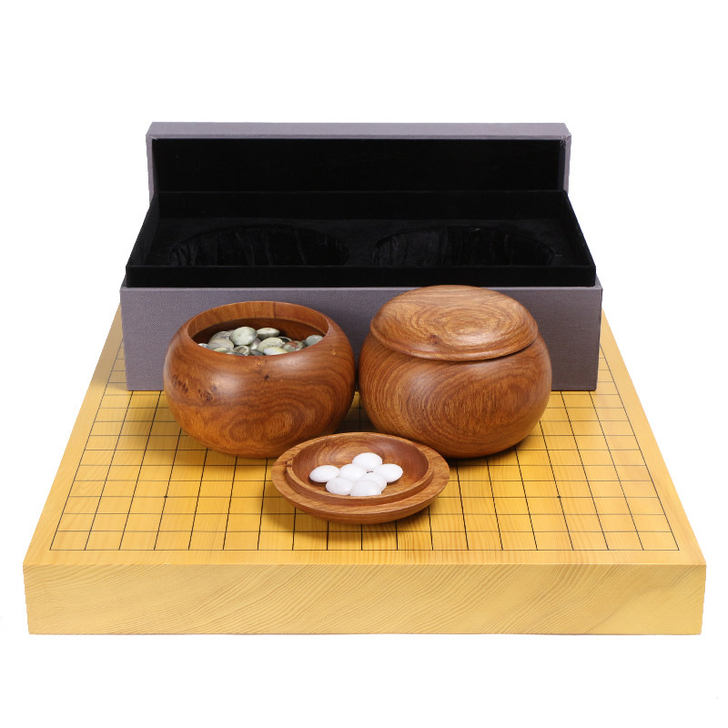 双元围棋套装花梨整木棋罐 玉石玛瑙棋子新榧棋盘礼盒装 赠友收藏