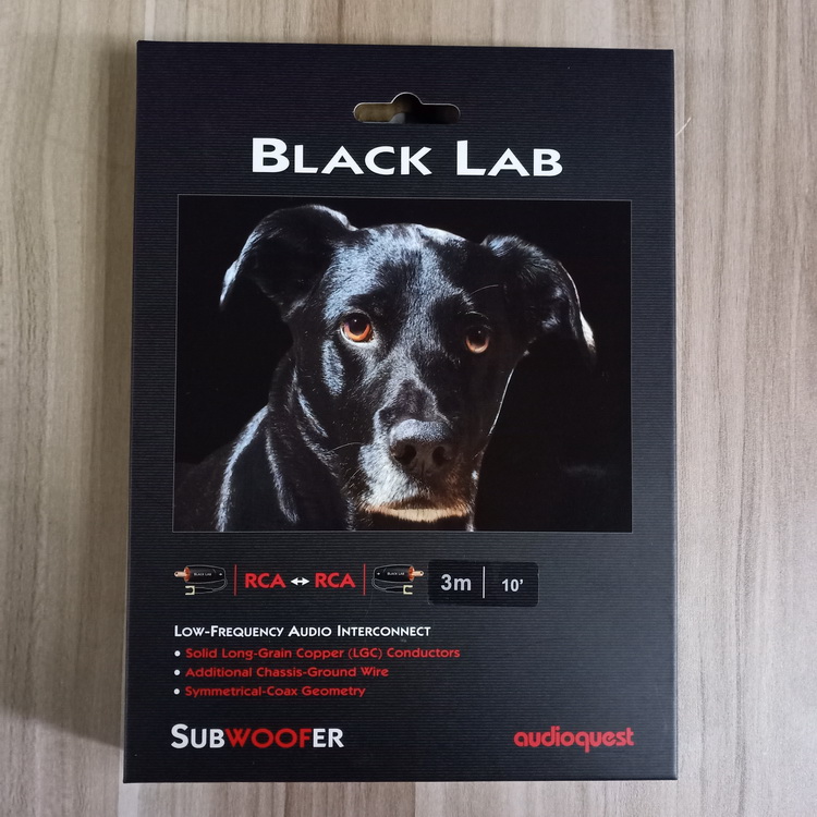 美国 Audioquest AQ线圣 黑拉布拉多 Black Lab 3米 低音炮信号线