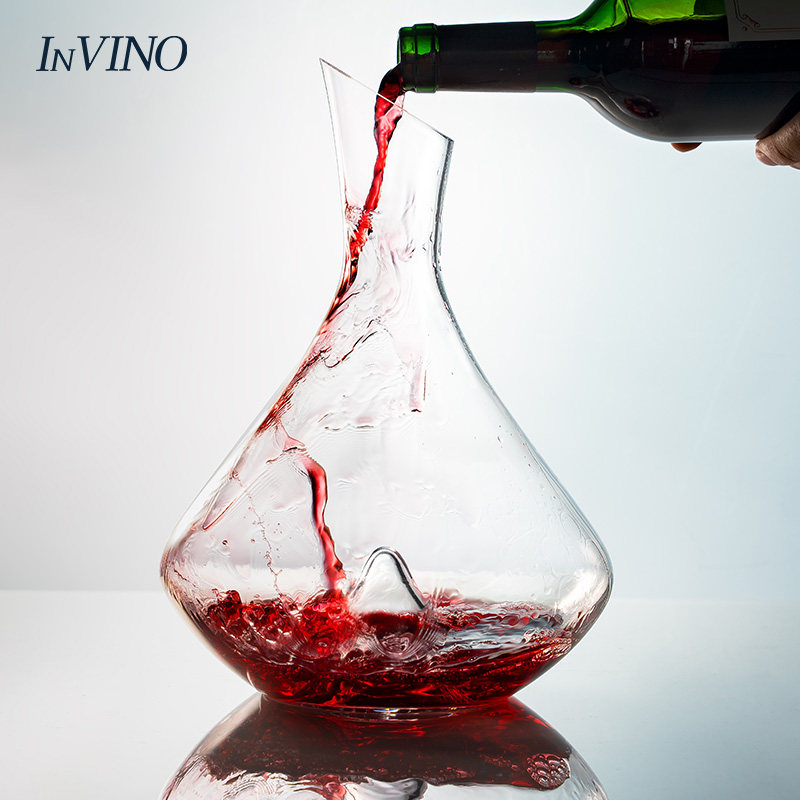INVINO水晶玻璃红酒醒酒壶家用高级感洋酒葡萄酒奢华醒酒器送礼