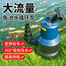 森森鱼池变频水泵锦鲤鱼池底吸潜水泵水池抽水泵假山循环泵大流量