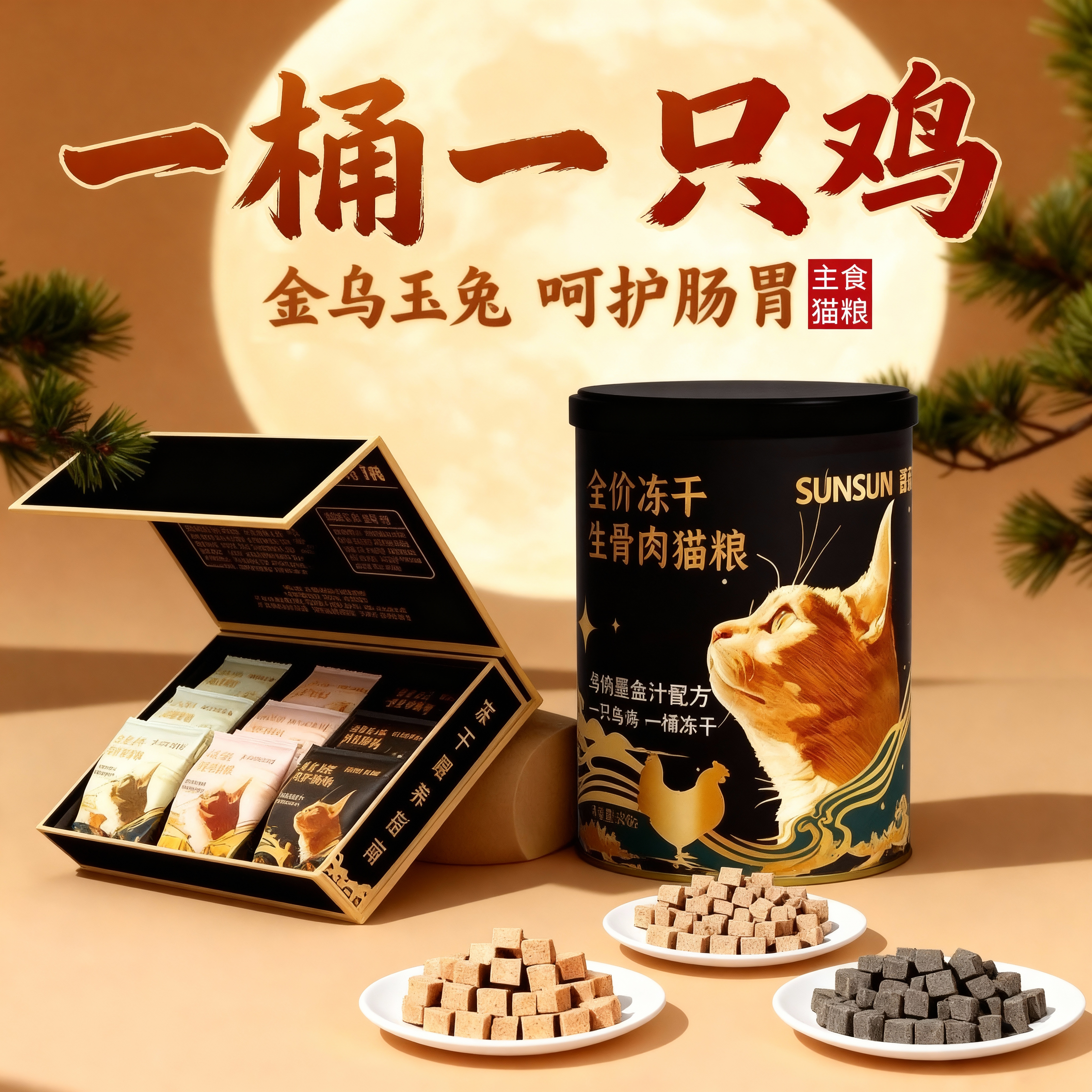 森森全价猫粮主食冻干营养乌鸡