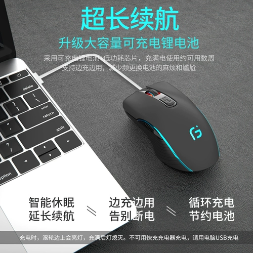 OGORUS Беззвучная беспроводная мышь, перезаряжаемый неограниченный ноутбук с зарядкой, bluetooth