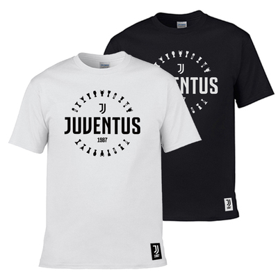 尤文图斯圆领短袖休闲运动纯棉纪念T恤Juventus T-shirt
