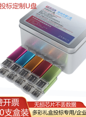 【10个盒装】无损招投标小容量u盘128m256m 512m1g 2g 4g定制logo