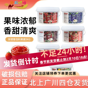 安德鲁草莓馅料果酱5kg桶装蓝莓果肉树莓覆盆子樱菠萝苹果酱料
