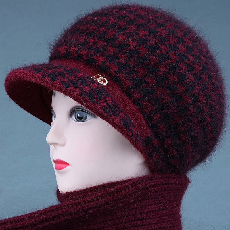 冬天中老年人帽子女妈妈兔毛线针织帽奶奶老太太加绒厚护耳保暖帽,服饰配件/皮带/帽子/围巾,帽子,淘宝优惠券,粉丝福利购,淘宝优惠卷