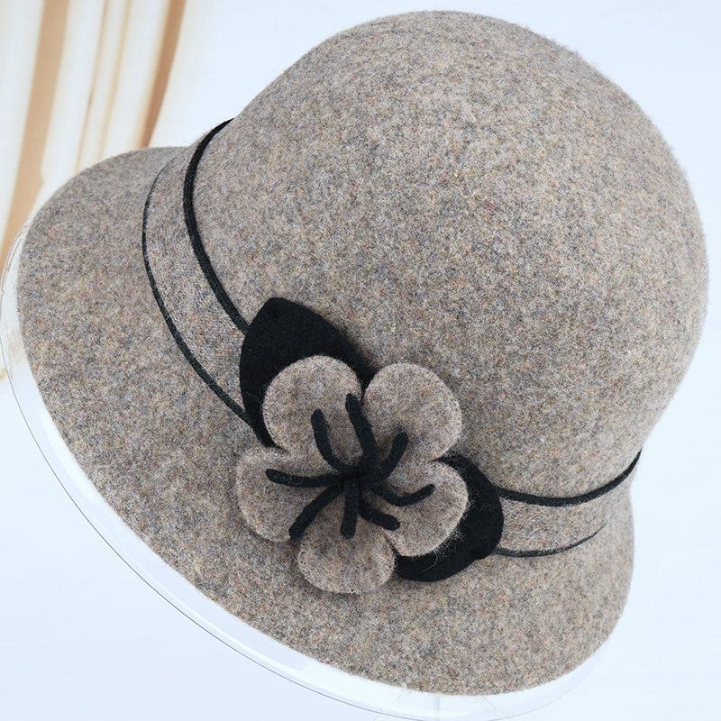 中老年人帽子女秋冬季羊毛呢盆帽老人奶奶礼帽妈妈加厚保暖渔夫帽,服饰配件/皮带/帽子/围巾,帽子,淘宝优惠券,粉丝福利购,淘宝优惠卷