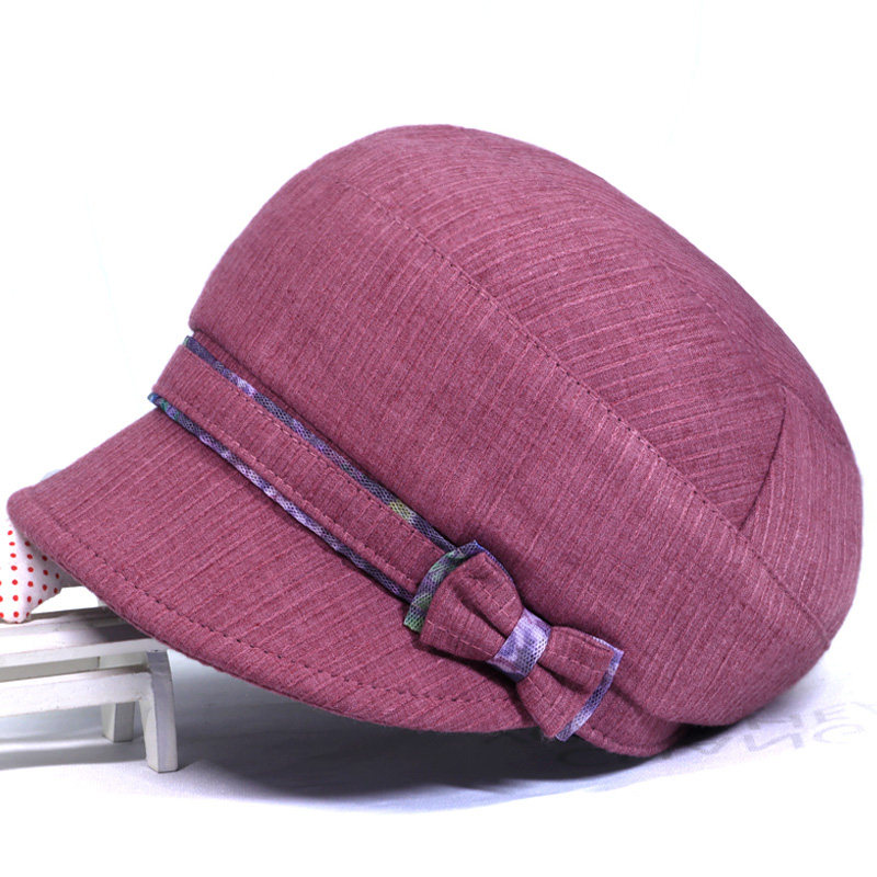 春秋天老年人软布帽子女士奶奶中老年时装帽夏季妈妈短檐遮阳帽薄