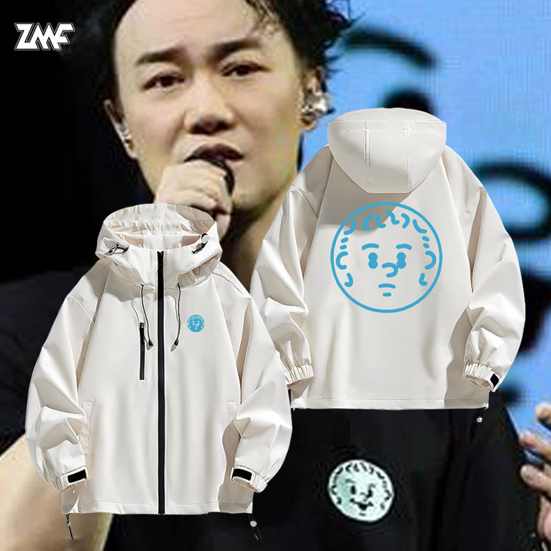 连帽潮流休闲宽松防风冲锋衣