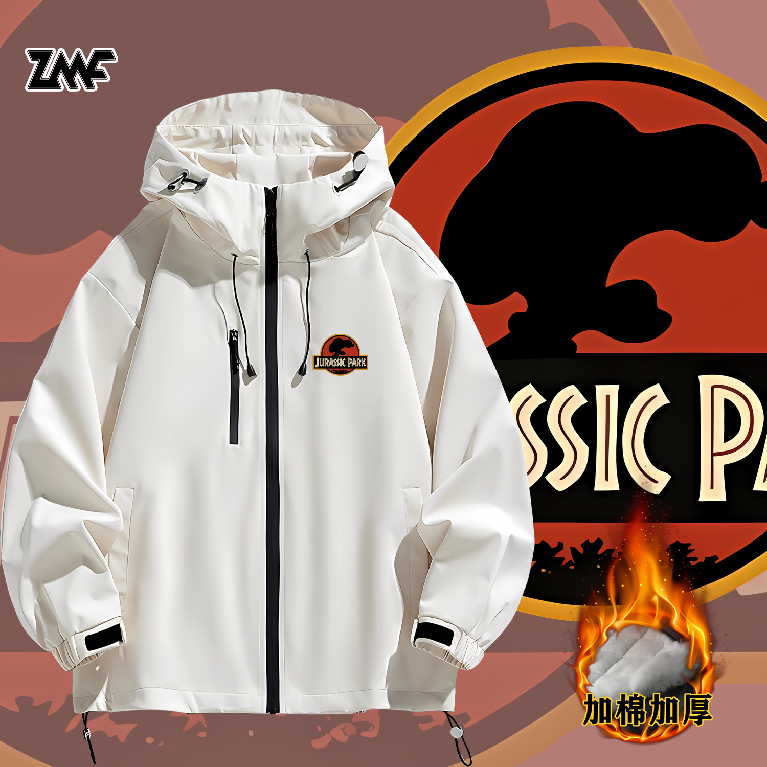 连帽秋冬新款宽松防风冲锋衣