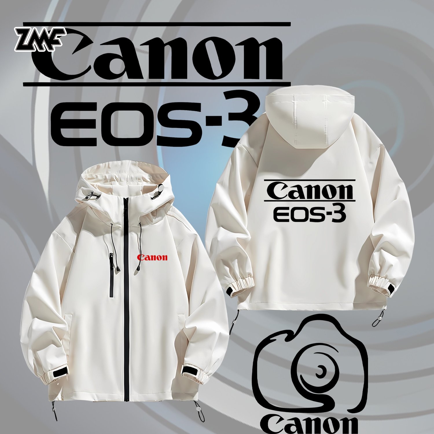 摄影师爱好者佳能相机canon工作服防风冲锋衣夹克衣服外套春季