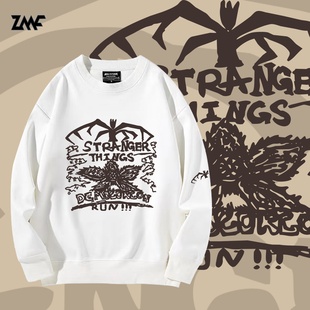 stranger things周边怪奇物语秋冬季圆领长袖卫衣保暖秋冬衣服