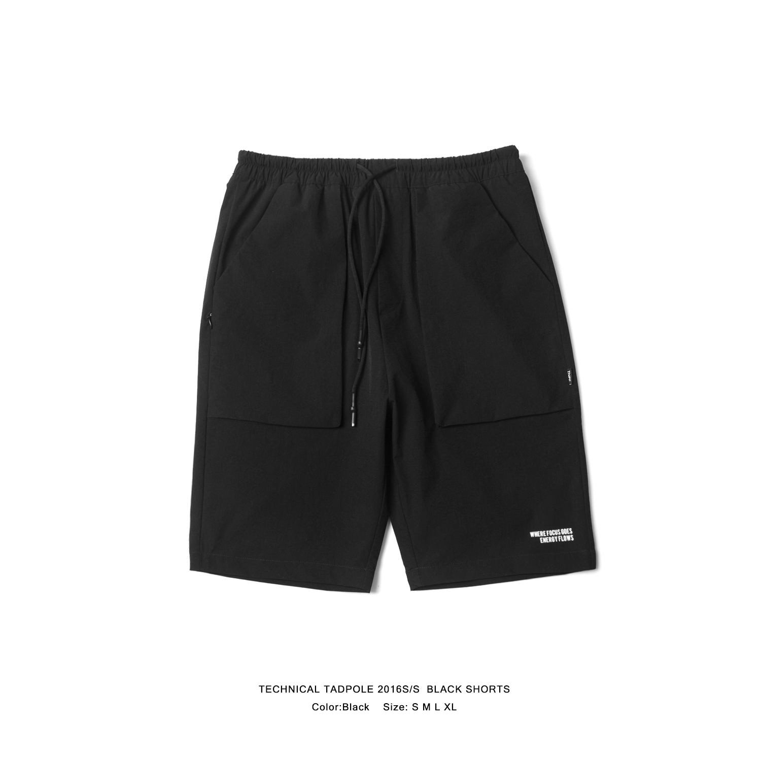 tnpeblack轻便运动休闲黑色短裤