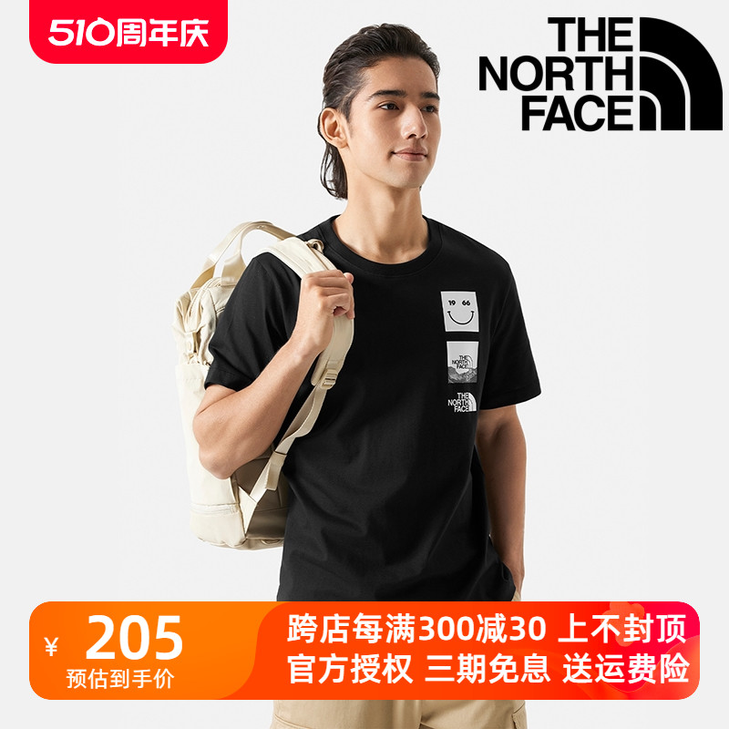 TheNorthFace北面短袖男女情侣春夏新品半袖户外运动体恤棉质短袖