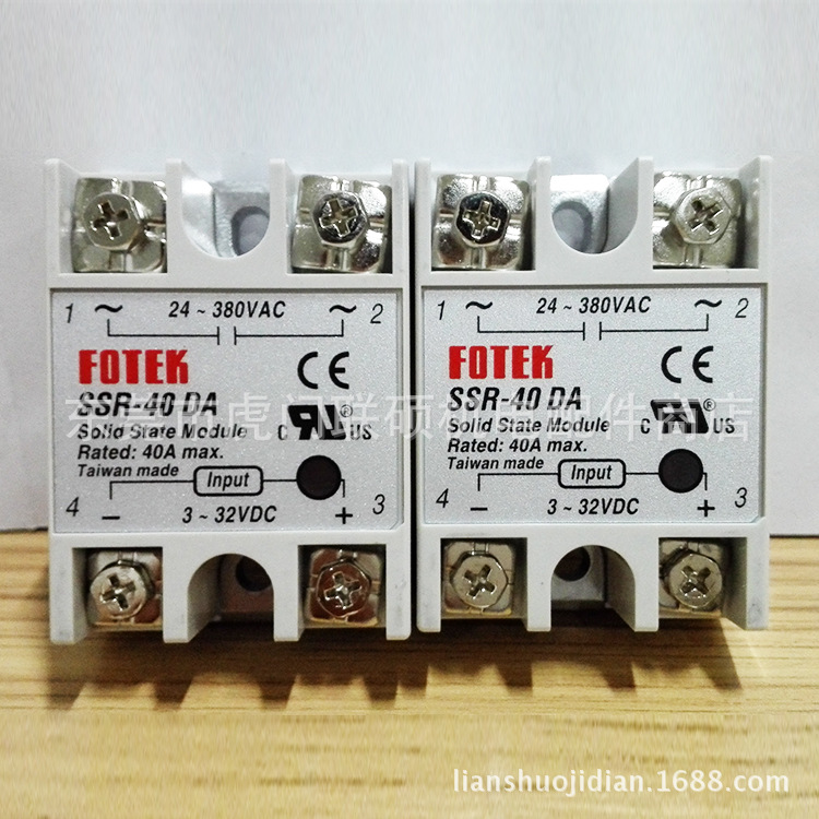 阳明固态继电器 SSR-40DA SSR-40DA-H 原装正品FOTEK继电器