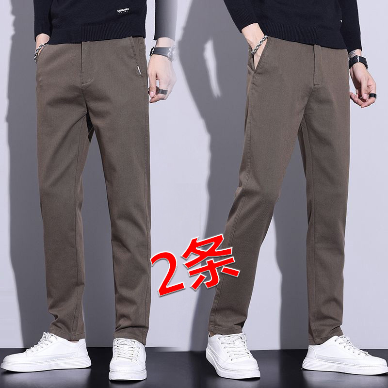 男士秋冬修身直筒休闲裤子