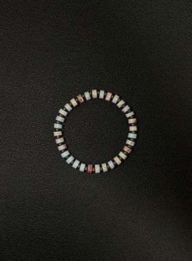 小心袖口 Vintage中古婴儿蓝弹力叠戴男女串珠手链小众高级感配饰