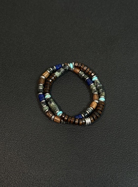 【拍一发二】Vintage中古原创拼接竹节叠戴手链小众复古手串配饰