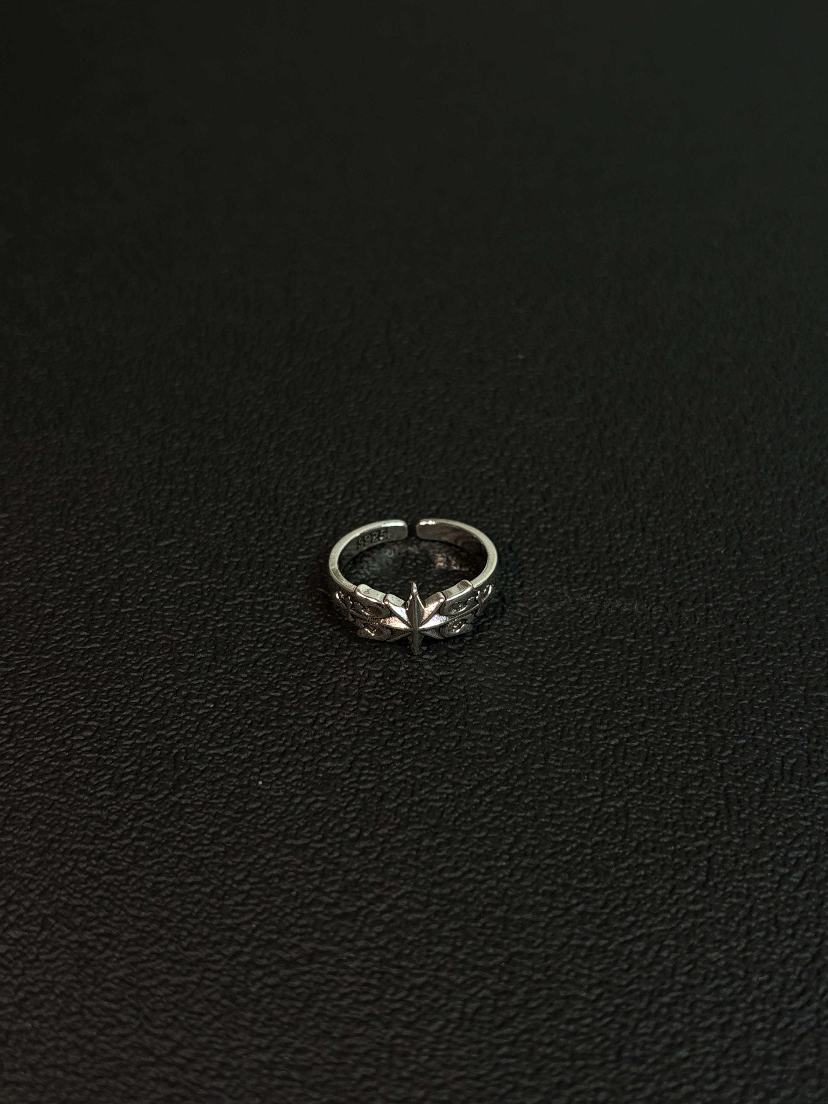 小心袖口 vintage中古十字架戒指复古小众简约百搭男女指环配饰