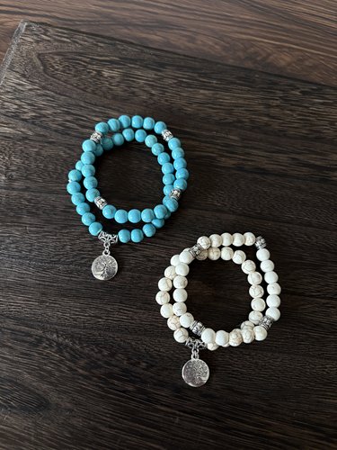 小心袖口【拍一发二】Vintage中古松石常青树手链复古男女配饰