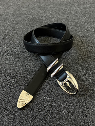 小心袖口 原创小众设计感先锋时尚百搭日常通勤黑色皮带男女腰带