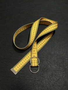 小心袖口 VTM风格美式复古编织卷尺腰带小众金属扣头男女腰带