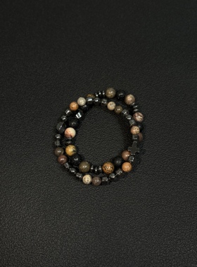 【拍一发二】小心袖口 vintage中古黑曜檀木手串复古简约日常百搭