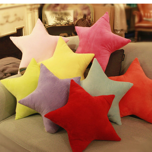 可爱五角星星抱枕靠垫布娃娃玩偶