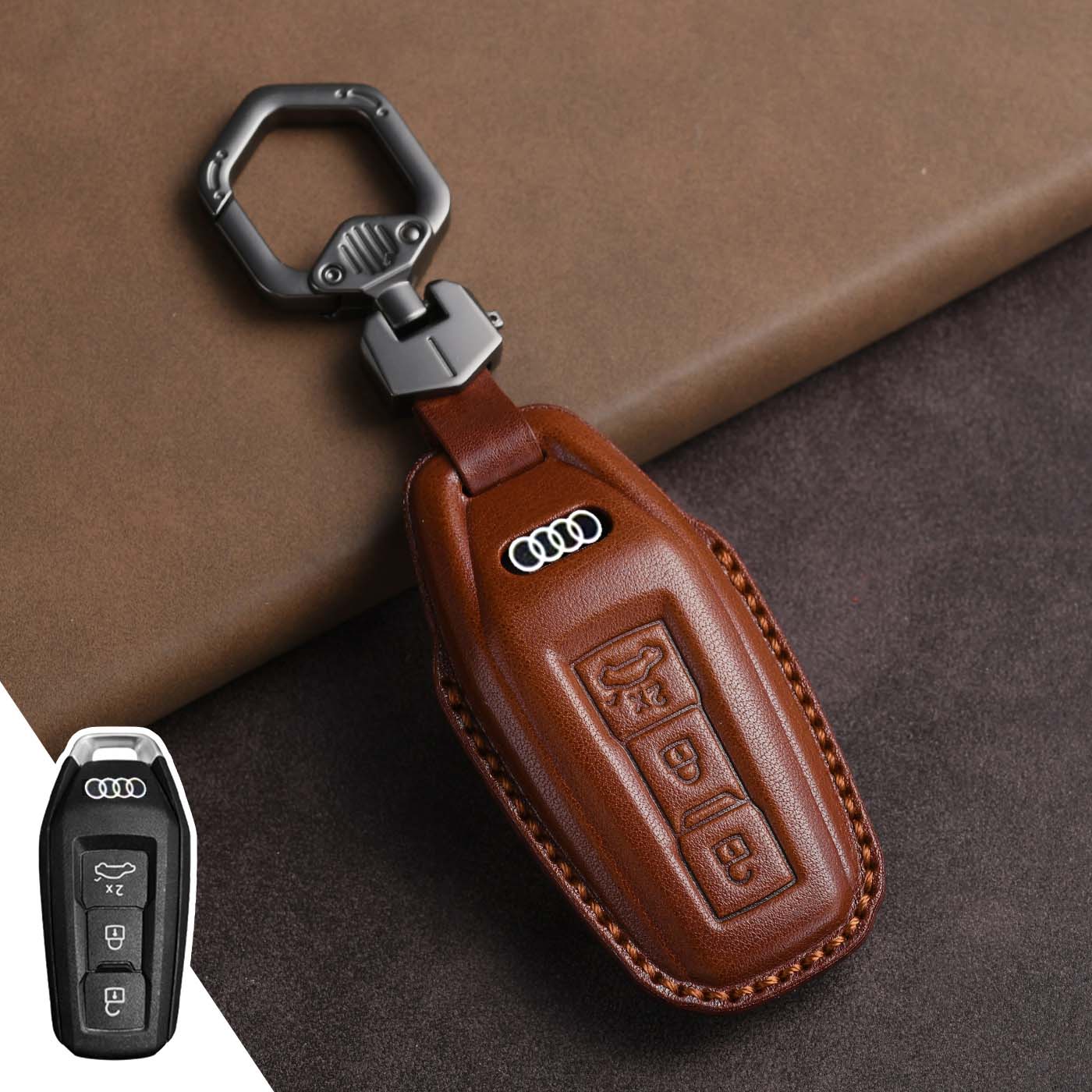 奥迪A5L钥匙套Q6L真皮专用