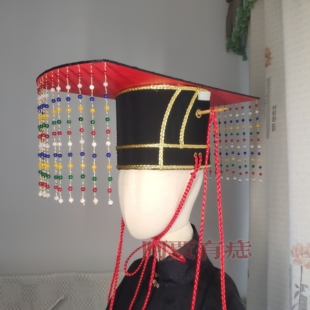 皇帝冕冠天子十二冕旒玉石平顶冠冕礼服冠秦皇汉武演出婚礼道具