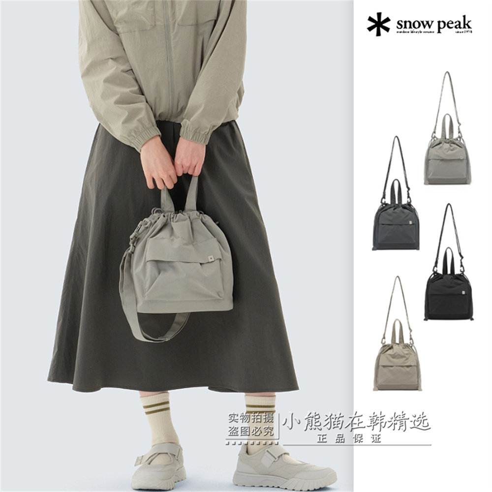 【Snowpeak雪峰正品春夏新款时尚百搭单肩斜挎水桶包S26ZWCBB12图片