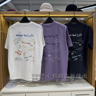 背后彩色涂鸦休闲短袖 款 T恤情侣S26MUFTS08 春季 Snowpeak雪峰正品