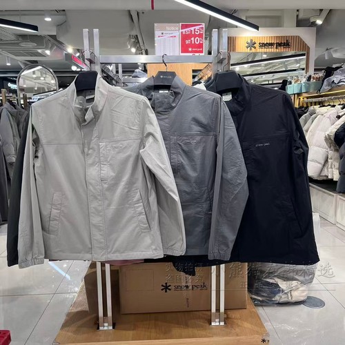 Snowpeak雪峰正品春夏新款工装风男款立领夹克休闲外套S26MMRWB64