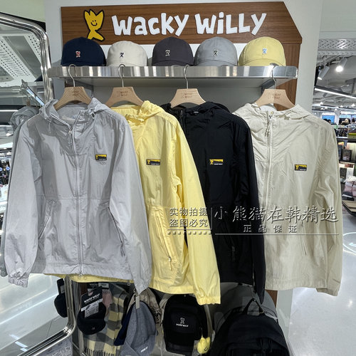 Wacky willy火柴人专柜正品春夏新款连帽防风夹克外套WA2601JK01