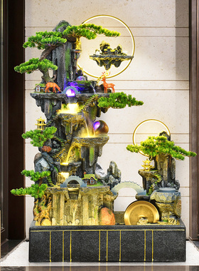 假山养鱼庭院阳台流水摆件树脂