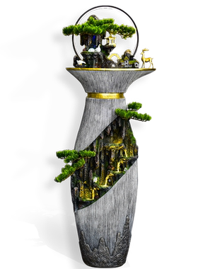 西韵雾语流水摆件客厅装饰