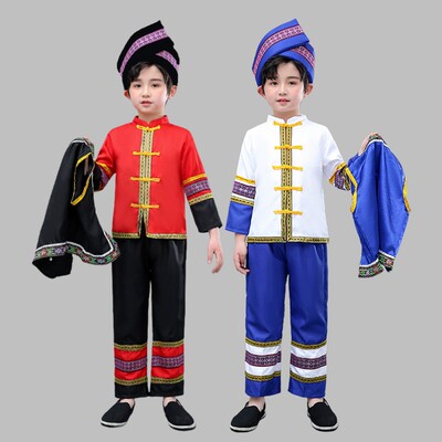 三月三广西壮族服饰少数民族服装儿童苗侗族黎彝舞蹈幼儿园演出服