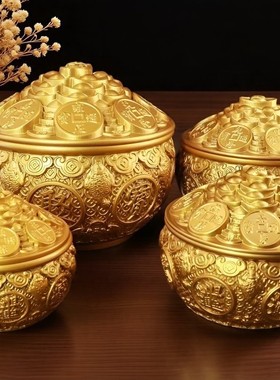 黄铜金蟾摆件三足蟾蜍聚宝盆金蝉财店铺办公室客厅开业礼品摆件