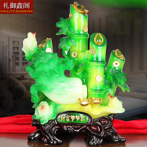 竹子节节高电视柜开业招财工艺品