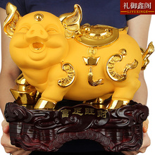 猪摆件金猪大号开业乔迁招财生肖猪创意家居客厅工艺装饰节日礼品