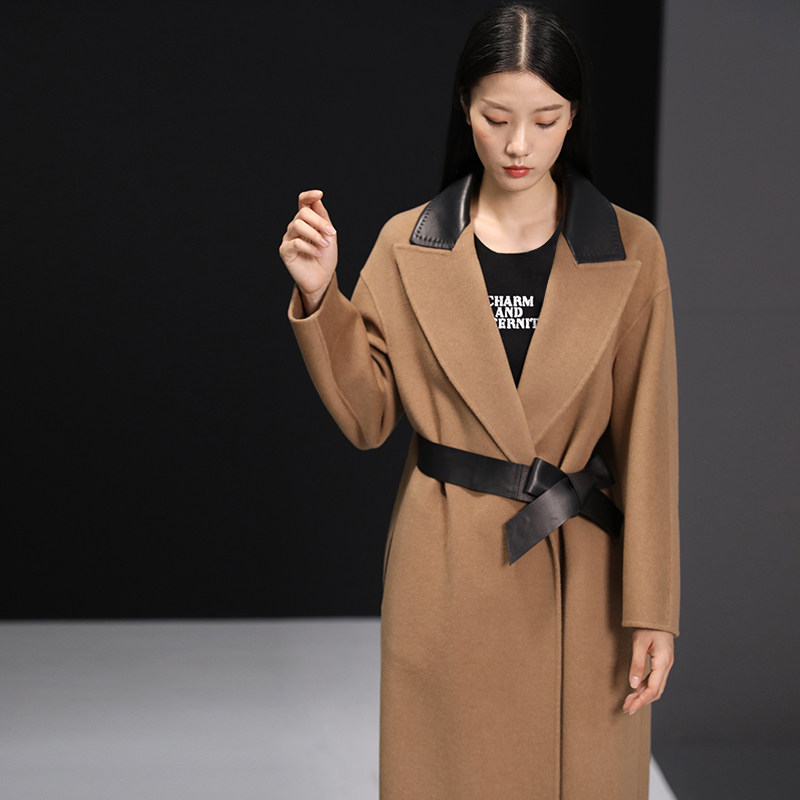 懂羊绒的请入手  2023年M+新款30%羊绒大衣女高货拼羊皮     清货