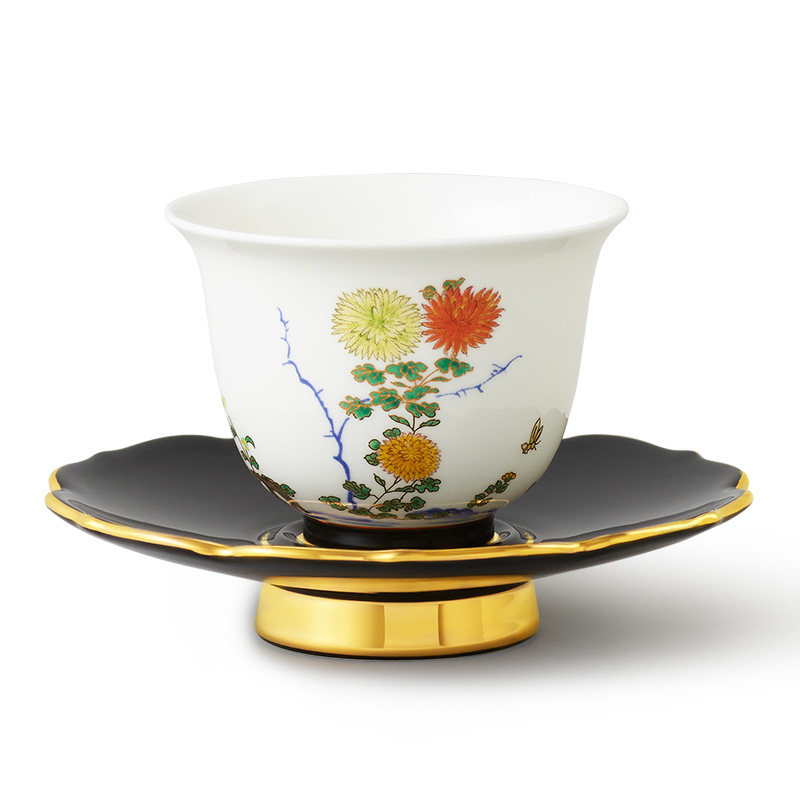 永丰源夫人瓷石榴家园2头茶杯碟 功夫茶杯品茗杯闻香杯旅行茶具