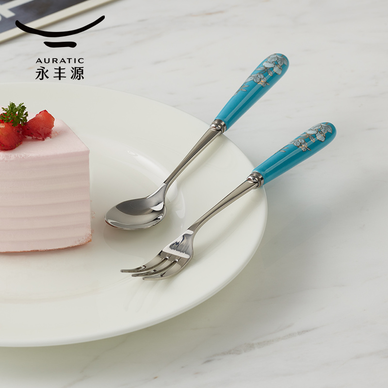 永丰牡丹陶瓷勺子家用