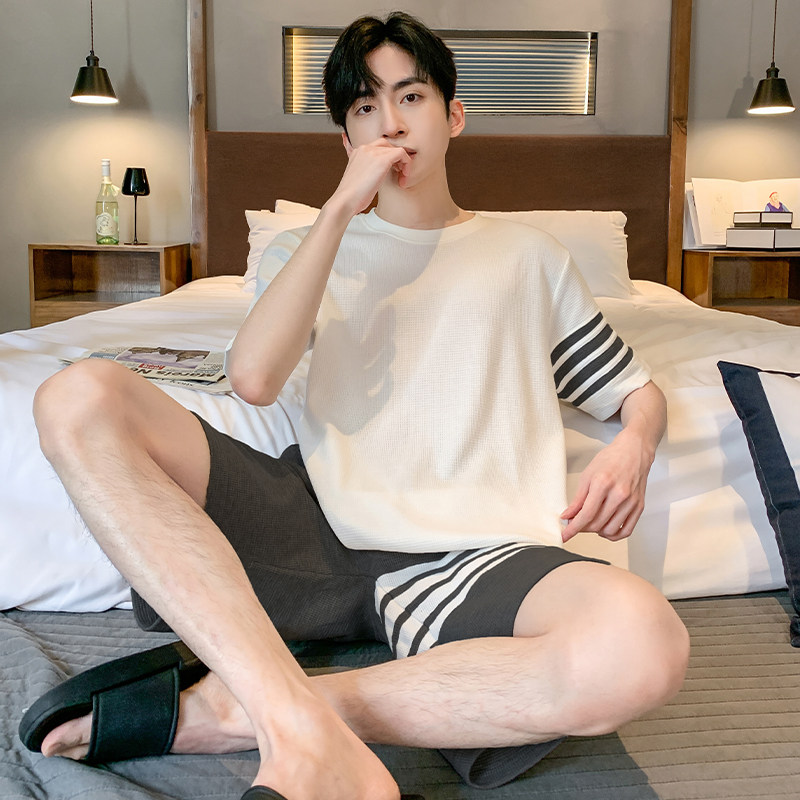 睡衣男士夏季短袖夏款莫代尔青少年2026新款夏天薄男款家居服套装