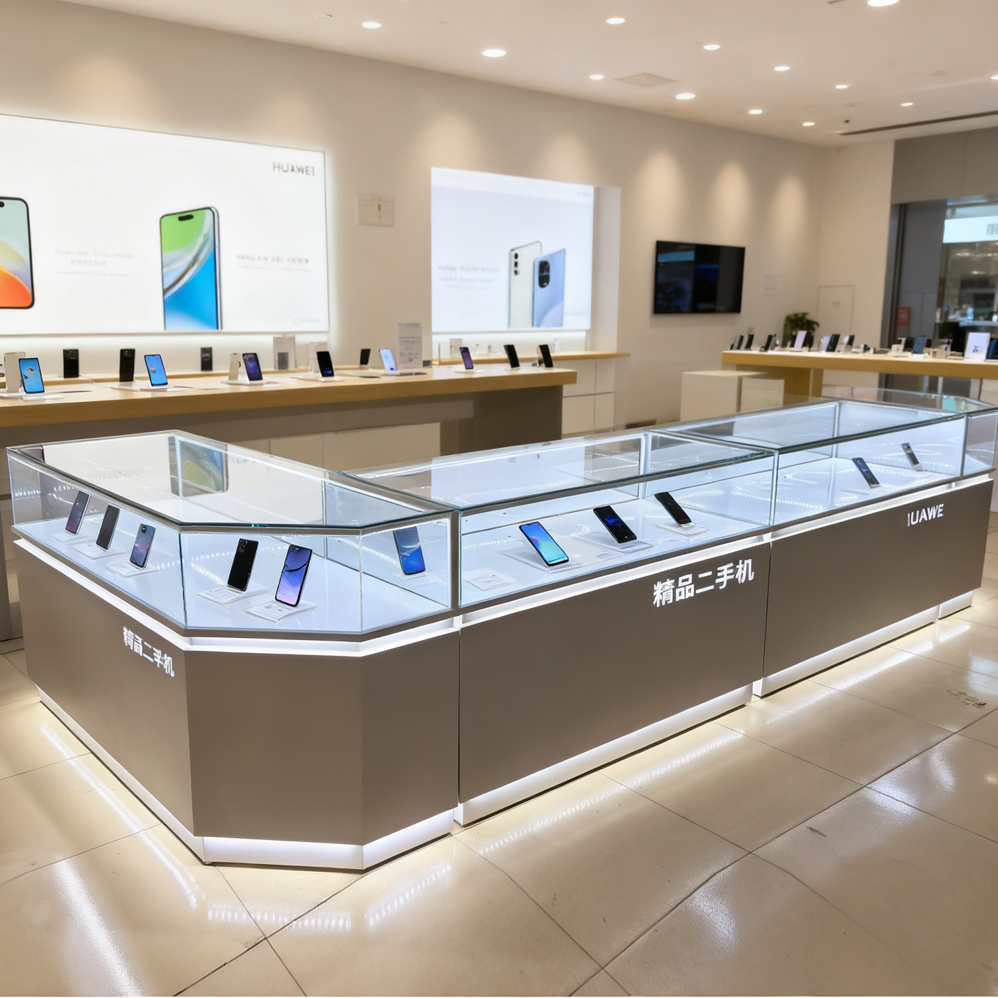 新款手机展示柜展示柜玻璃手表珠宝饰品眼镜黄金手机柜台体验台