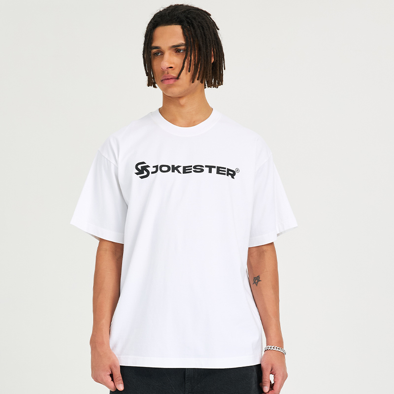 JOKESTER25夏新品270G厚板字母简约美式宽松潮牌情侣短袖T恤男女