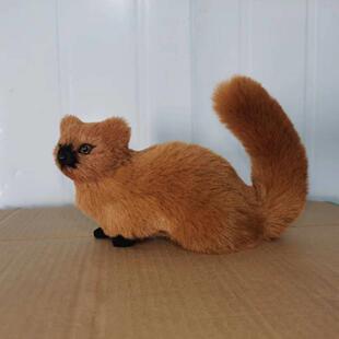 仿真黄鼠狼模型真身供奉摆件黄皮子鼬工艺品道具玩偶厂家直销