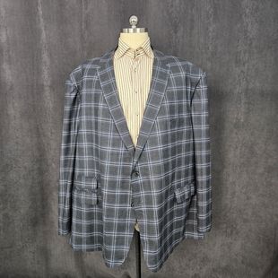 潮流格纹上衣西服修身 时尚 外套商务休闲D027 男士 190高330斤男装