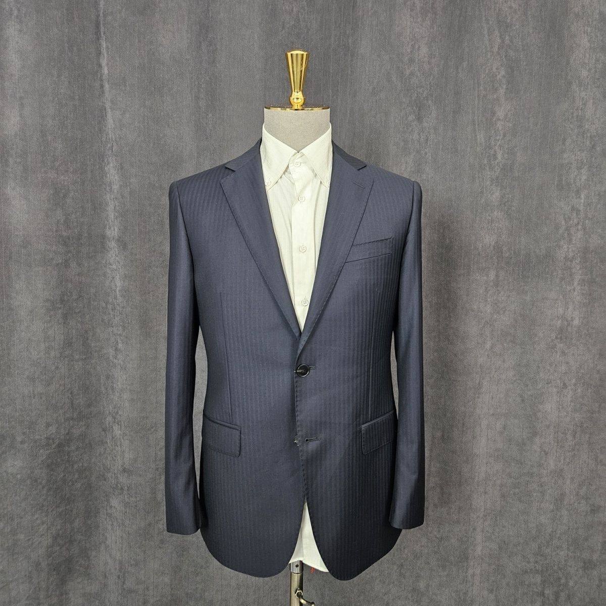 100羊毛藏蓝男士商务西装撤柜