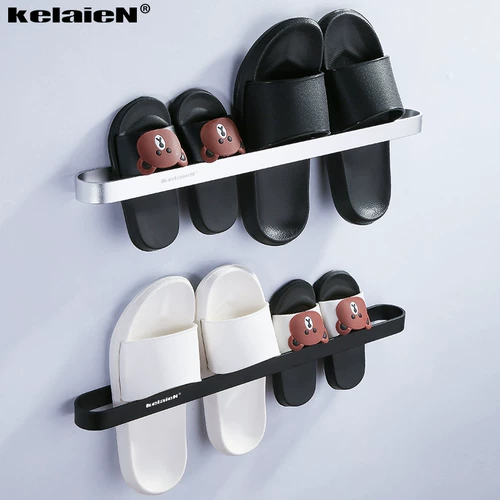 Тапочки для ванной комнаты, бесплатная переночная стена -космическая алюминиевая дверная дверная дверь туалетная туалетная гостиница, дренаж, дренирующие полки в дверной рамке